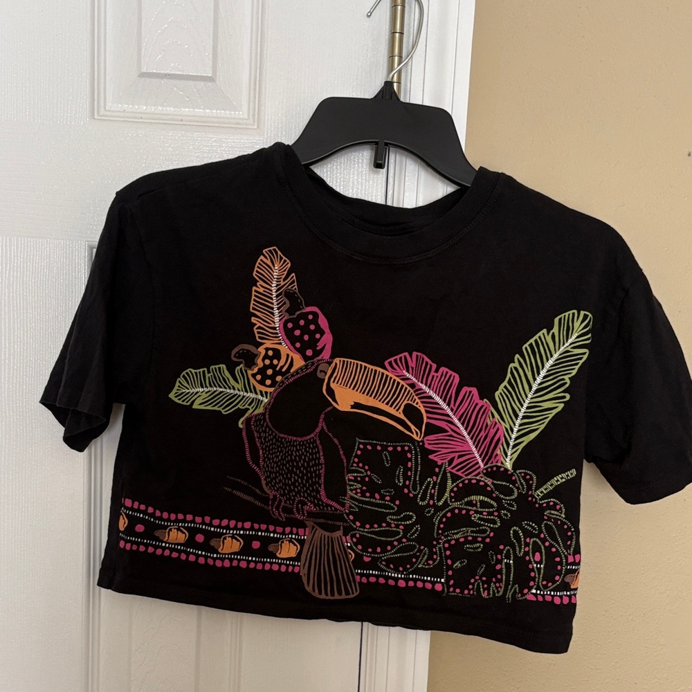 Kids Black Toucan Graphic T-Shirt